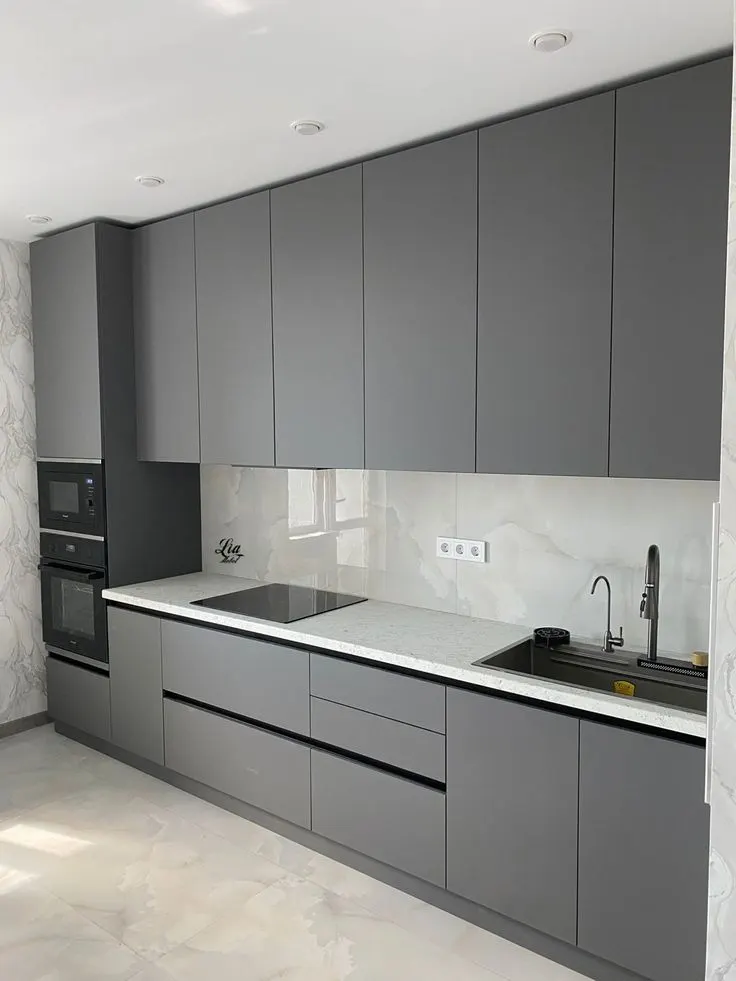 Cocina Gris Matte — Full Height